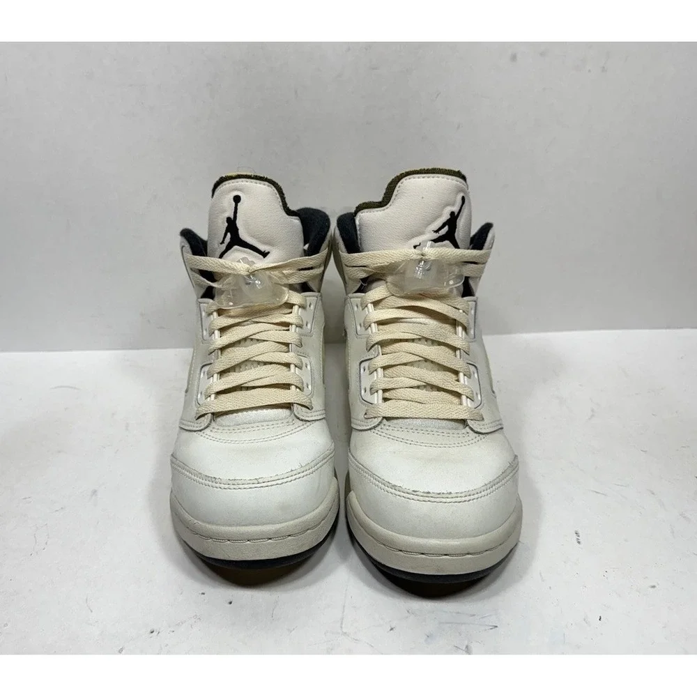 Jordan‎ Air Jordan 5 Retro SE GS Sail Black Leather 6.5Y / Womens 8 FQ3682-100